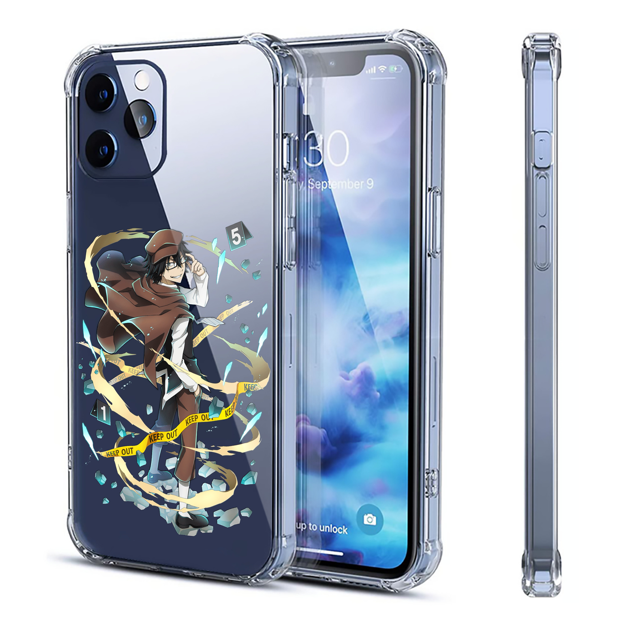 （画像用） 文豪ストレイドッグス Bungo Stray Dogs 【iPhone 12シリーズ対応】透明スマホケース（クリアソフトケース）